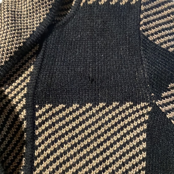 CLEO Brown & Black Button Knit Cowl Neck Sweater Jacket Size Small - Picture 5 of 5